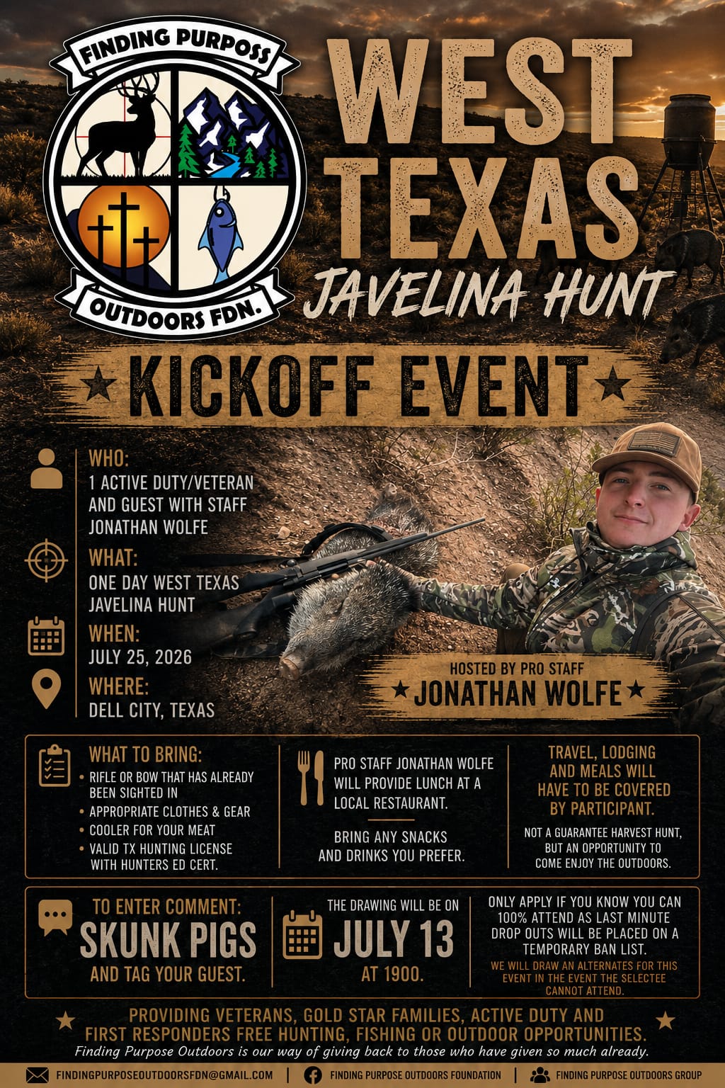 West Texas Javelina Hunt — Kickoff Event event flyer
